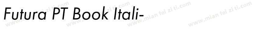 Futura PT Book Itali字体转换